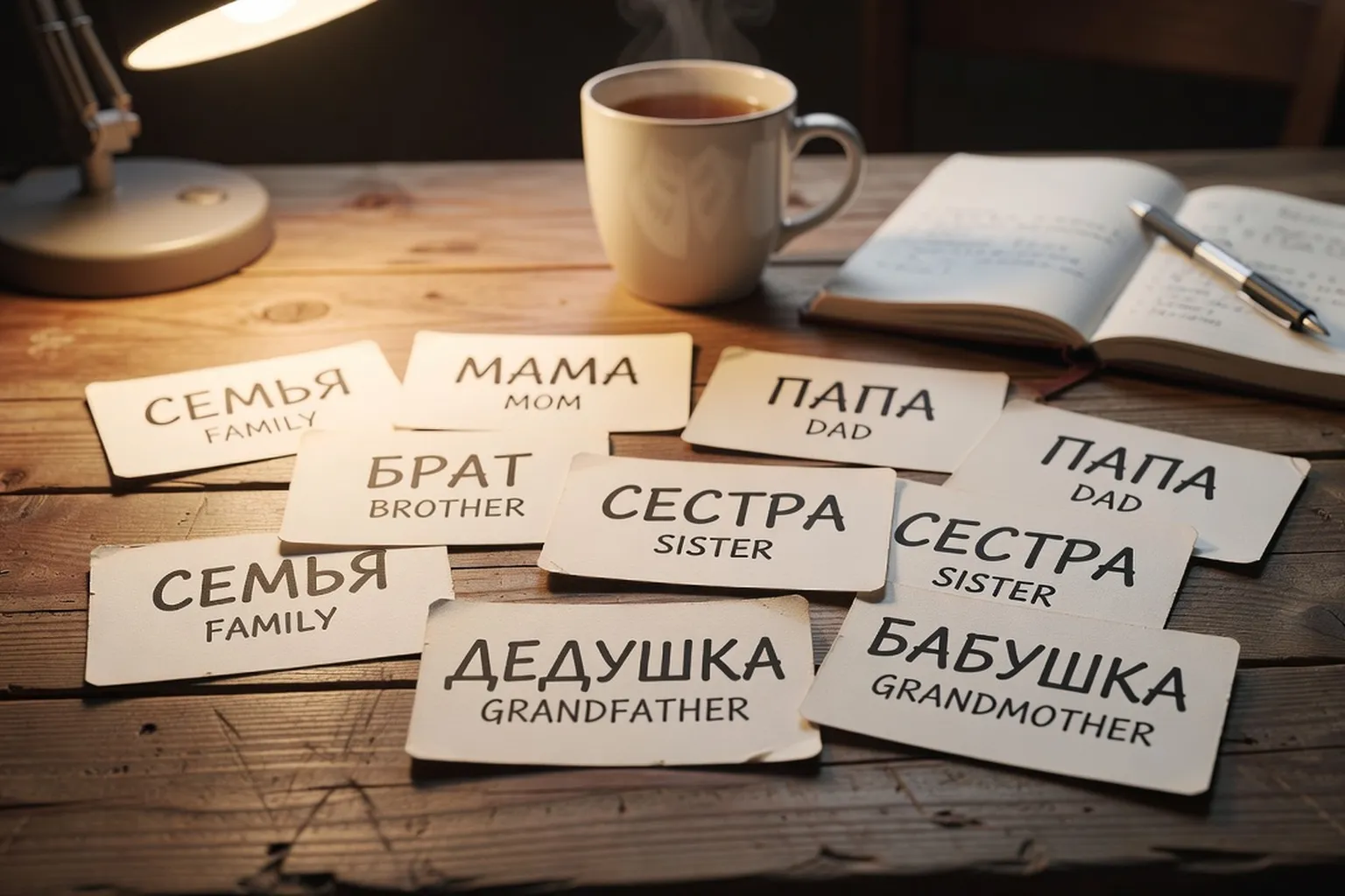 100 mots russes de la vie familiale et quotidienne (avec transcription phonétique)
