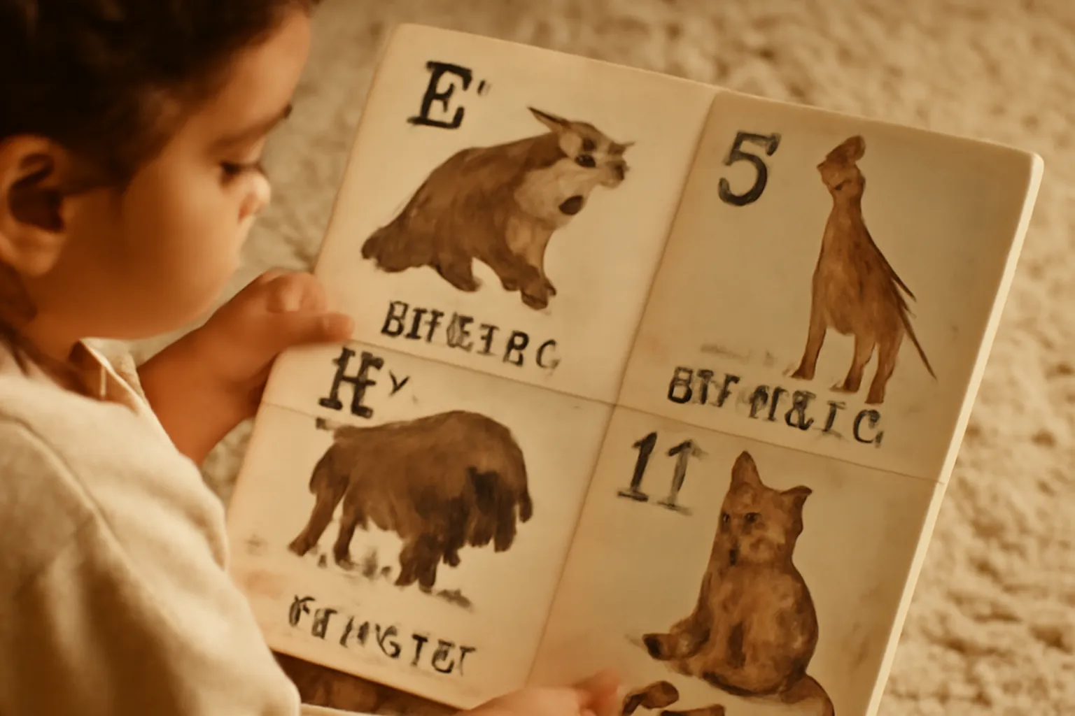 Bebe ecoutant sa maman lire un livre en russe