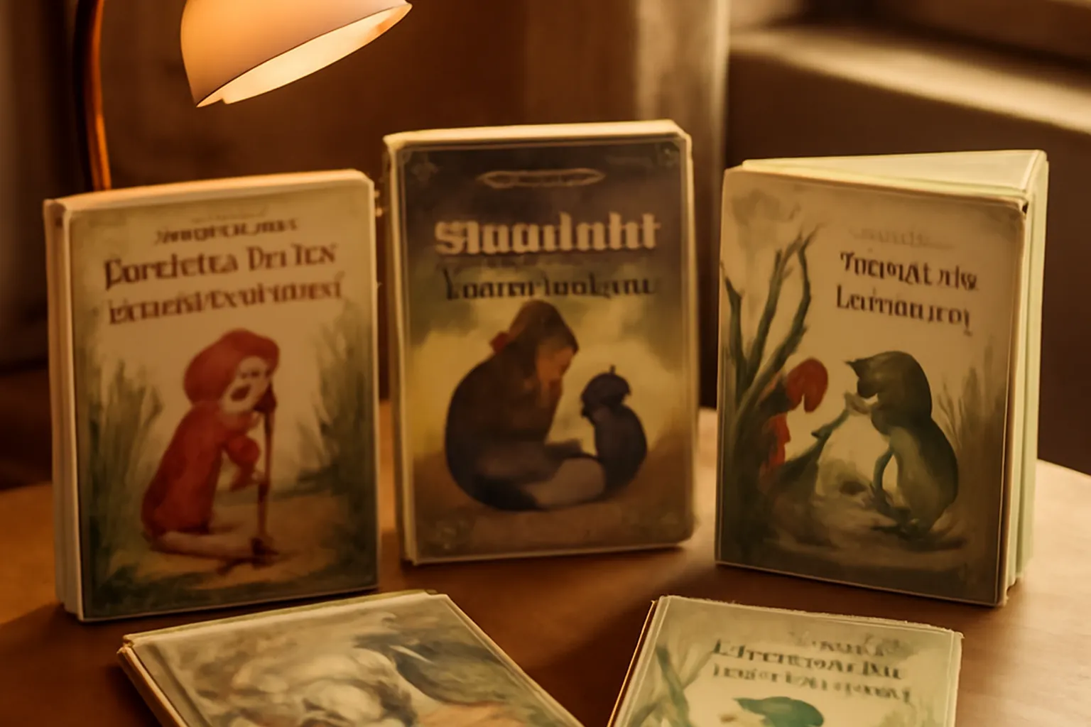 Стопка русских и французских детских книг на полке