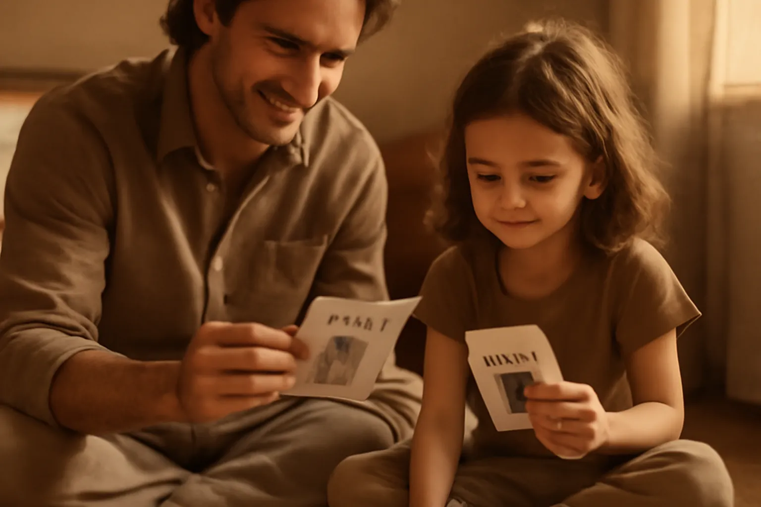 Mere et enfant lisant un livre en russe a la maison